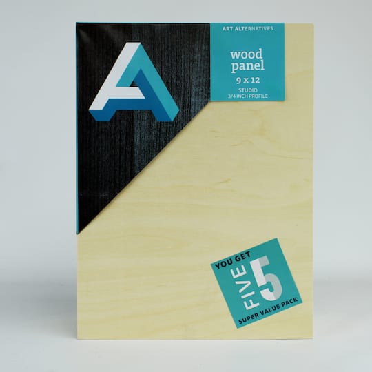 6 Packs: 5 ct. (30 total) Art Alternatives 9&#x22; x 12&#x22; Value Pack Classic Studio Wood Panel